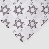 Papier Mousseline Star Of David Grey White | (Détail)