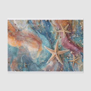 Papier Mousseline Star Stued Sand & Sea, Coastal Marine Life