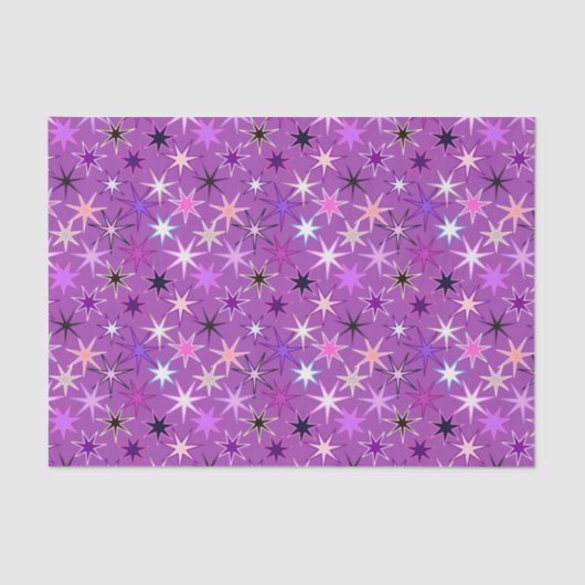 Papier Mousseline Starburst moderne imprimer, violet violet et orchi (Recto)