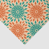 Papier Mousseline Starburt génial Teal et conception orange (Détail)