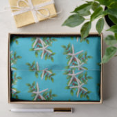Papier Mousseline Starfish à Holly Aqua Noël bleu (Cadeau)