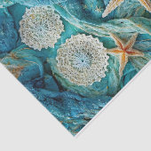 Papier Mousseline Starfish & dentelle, SeaStars, Médaillons & Vagues (Détail)