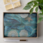 Papier Mousseline Starfish & dentelle, SeaStars, Médaillons & Vagues (Cadeau)