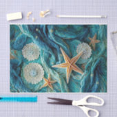 Papier Mousseline Starfish & dentelle, SeaStars, Médaillons & Vagues (Artisanat)