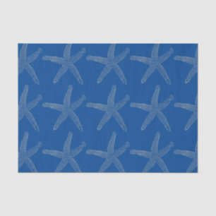 Papier Mousseline Starfish Motif Beach Côtier Marine Bleu Personnali