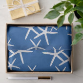 Papier Mousseline Starfish Motif bleu marine (Cadeau)