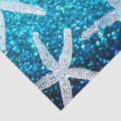 Papier Mousseline Starfish Motifs Plage nautique Parties scintillant (Détail)