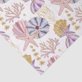 Papier Mousseline Starfish Seashell Blue Purple Naupage Découpage ma (Détail)