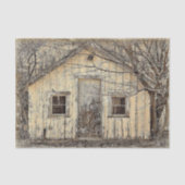 Papier Mousseline Stark et captivante grange d'hiver (Recto)