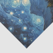 Papier Mousseline "Starlit Drift : Pêcher sous le Cosmos (Détail)