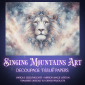 Papier Mousseline Starlit Majesty Royal Lion Decoupage