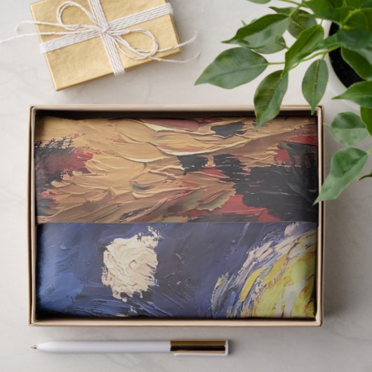 Papier Mousseline Starry Night Lighthouse Peinture Découpage (Cadeau)