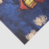 Papier Mousseline Starry Night Lighthouse Peinture Découpage (Détail)