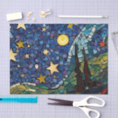 Papier Mousseline Starry Night Mosaic Découpage Crafting (Artisanat)