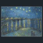 Papier Mousseline Starry Night Over the Rhone par Van Gogh<br><div class="desc">Vincent Van Gogh - Masters of Art Series</div>