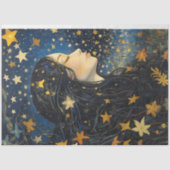 Papier Mousseline Starry Night Sky Art Nouveau Dream Girl Découpage (Recto)