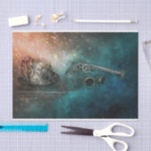 Papier Mousseline Starry Night Steampunk Engrenages et Imaginaire mé (Artisanat)