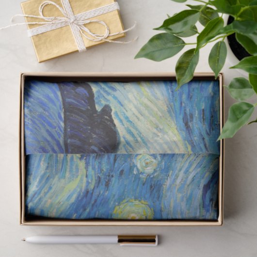 Papier Mousseline Starry Night, Vincent van Gogh (Cadeau)