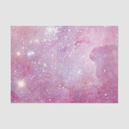 Papier Mousseline Starry Space Light Aquarelle rose Stars Galaxy (Recto)