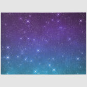 Papier Mousseline Starry twilight celestial night sky purple blue (Recto)