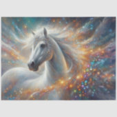 Papier Mousseline Starry White Horse Fantasy Craft Decoupage (Recto)