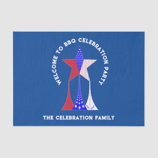 Papier Mousseline Stars et rayures Patriot (Recto)