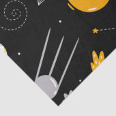 Papier Mousseline Stars Moon Space Rocket Anniversaire (Détail)