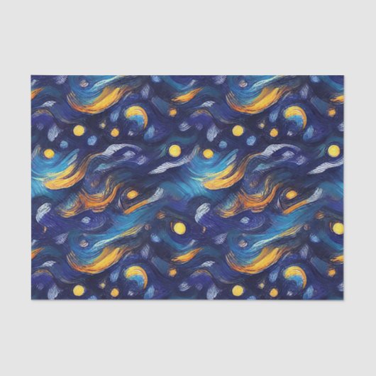 Papier Mousseline Stars Night Sky Anniversaire (Recto)