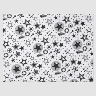 Papier Mousseline Stars Tattoos noir + vos idées