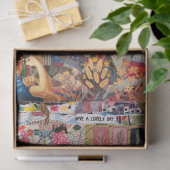 Papier Mousseline Statue de la Liberté Médias mixtes Collage Art (Cadeau)