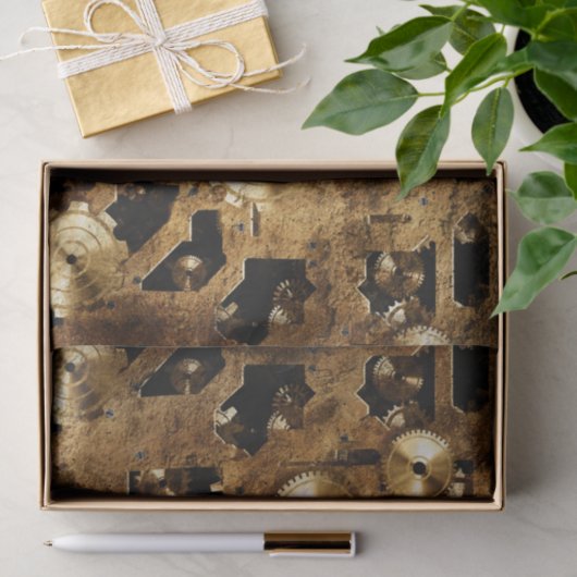 Papier Mousseline Steampunk (Cadeau)