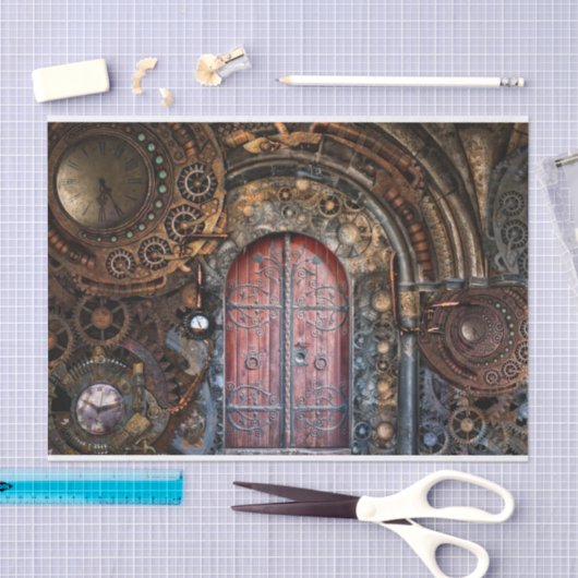 Papier Mousseline Steampunk 17 (Artisanat)