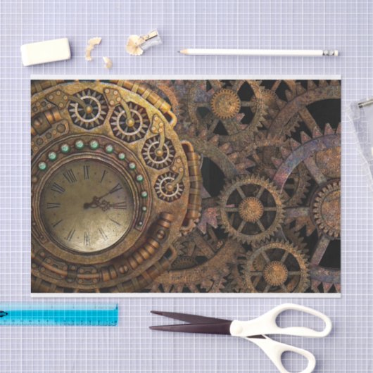 Papier Mousseline Steampunk 19 (Artisanat)