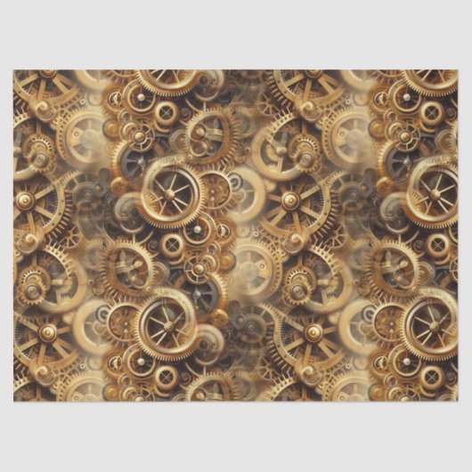 Papier Mousseline Steampunk 27A1 Papier Tissu (Recto)