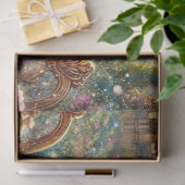 Papier Mousseline Steampunk Alice and White Rabbit Teatime Decoupage (Cadeau)