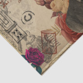 Papier Mousseline Steampunk Anglais Hommes et Horloges (Détail)