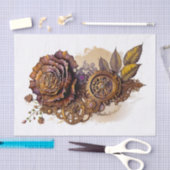 Papier Mousseline Steampunk Art rose pour Decoupage (Artisanat)