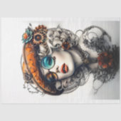 Papier Mousseline Steampunk Boho Aventuré Cassandrea Decoupage (Recto)