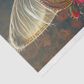 Papier Mousseline Steampunk Cat Guardian Turquoise Découpage orange (Détail)