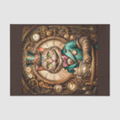 Papier Mousseline Steampunk Cheshire Chat - Alice au pays des mervei (Recto)