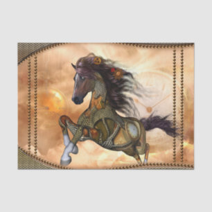Papier Mousseline Steampunk, cheval impressionnant de steampunk