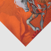 Papier Mousseline Steampunk, cheval sauvage merveilleux de steampunk (Détail)