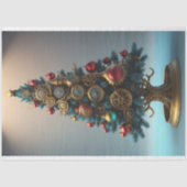 Papier Mousseline Steampunk Christmas tree with metal gears (Recto)