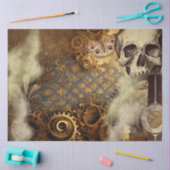 Papier Mousseline SteamPunk-crâne-papillon-papillon Mousseline (Artisanat)