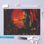 Papier Mousseline Steampunk, dame merveilleuse de steampunk pendant (Artisanat)