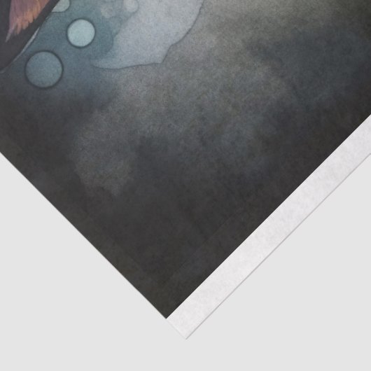 Papier Mousseline Steampunk Doberman 4 papier découpage (Détail)