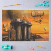 Papier Mousseline Steampunk - Dystopia - L'avant-poste (Artisanat)