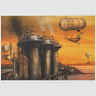 Papier Mousseline Steampunk - Dystopia - L'avant-poste