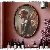 Papier Mousseline Steampunk Dystopian Fairy Woman EK5L Decoupage