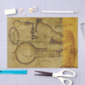 Papier Mousseline Steampunk Edison Light Bulle Office des brevets (Artisanat)